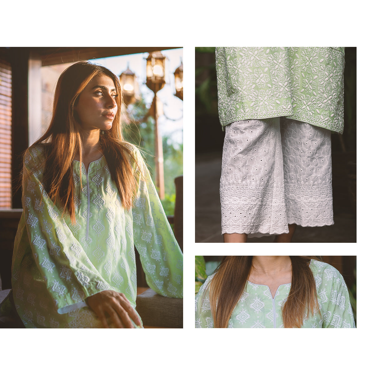 Embossed Tunic Green